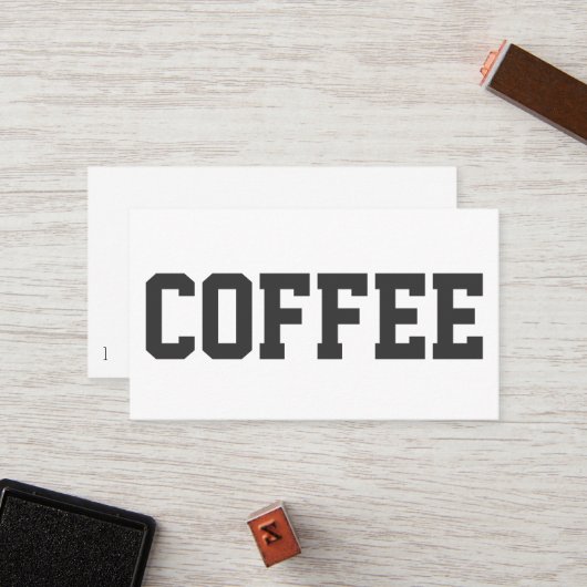 巨大な黒の文字オンホワイトパンチロイヤリティカード ロイヤリティカード (正面/裏面インサイチュ)