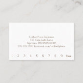 巨大な黒文字オンホワイトパンチロイヤリティカード ロイヤリティカード (裏面)