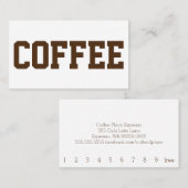 巨大な黒文字オンホワイトパンチロイヤリティカード ロイヤリティカード (正面/裏面)