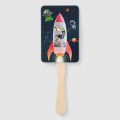 巨大な2つのフォトコラージュ | ロケット宇宙第2誕生日 ハンドファン (正面)