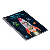 巨大な3 | ロケット宇宙3rdバースデーゲストブック ノートブック (右側)