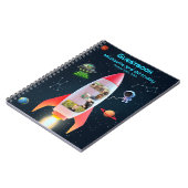 巨大な3 | ロケット宇宙3rdバースデーゲストブック ノートブック (左側)