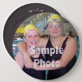 巨大な6インチの写真ピン 缶バッジ (正面&裏面)