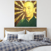 (巨大な)グランドマスターはポートレート人の甲高い声で話します キャンバスプリント (インサイチュ (寝室))