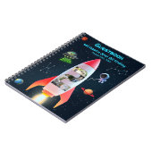 巨大な | ロケット宇宙2ndバースデーゲストブック ノートブック (左側)