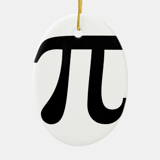巨大な「Pi」記号 セラミックオーナメント (正面)