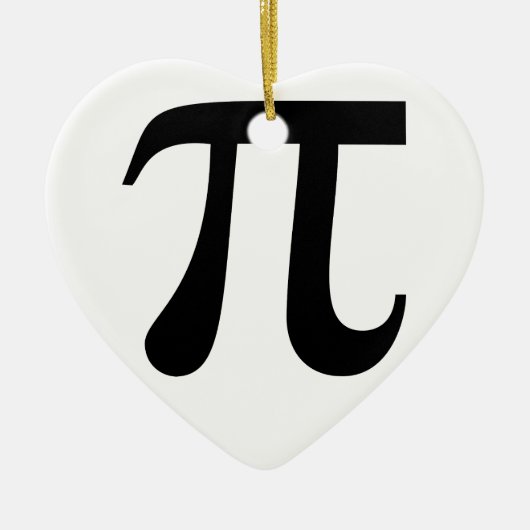 巨大な「Pi」記号 セラミックオーナメント (正面)