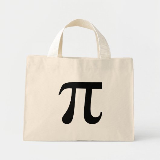 巨大な「Pi」記号 ミニトートバッグ (正面)
