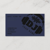 巨大なDJのヘッドホーンカバー 名刺 (裏面)