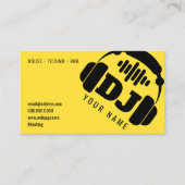 巨大なDJのヘッドホーンカバー 名刺 (正面)