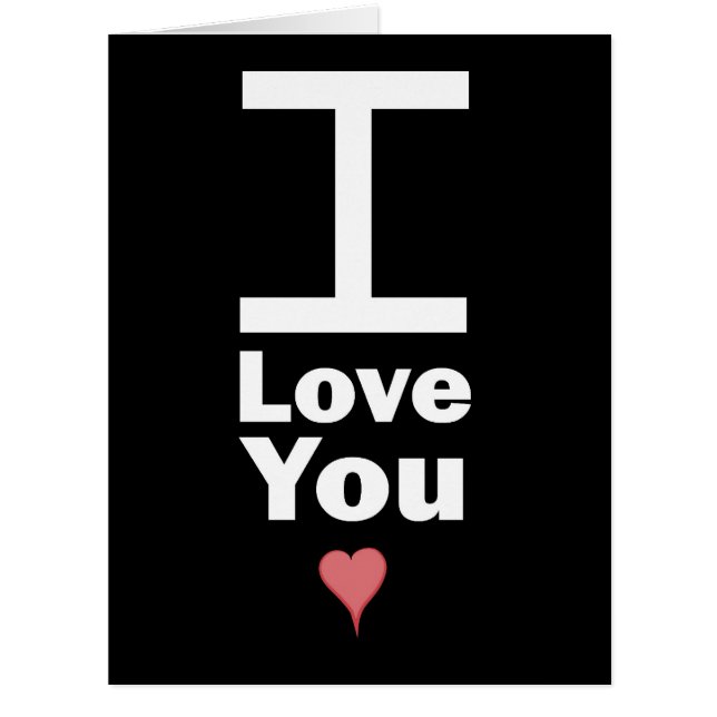 巨大なI Love Youグリーティングカード (正面)
