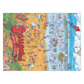 巨大なSaugatuck (日)の綿のテーブルクロス テーブルクロス (正面(横))