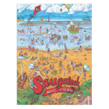 巨大なSaugatuck (日)の綿のテーブルクロス