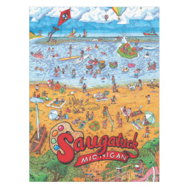 巨大なSaugatuck (日)の綿のテーブルクロス テーブルクロス