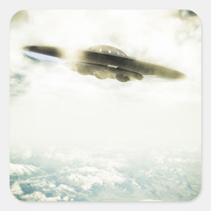 巨大なUFO スクエアシール