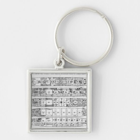 巨大のの損失の照会: 横断面 キーホルダー (正面)