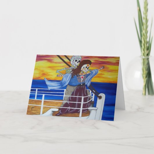 巨大のの死んだ有名な恋人の日 カード (正面)