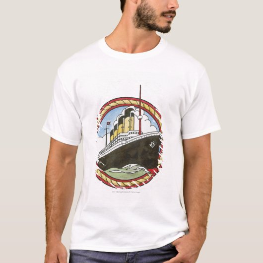 巨大のイラストレーション Tシャツ (正面)