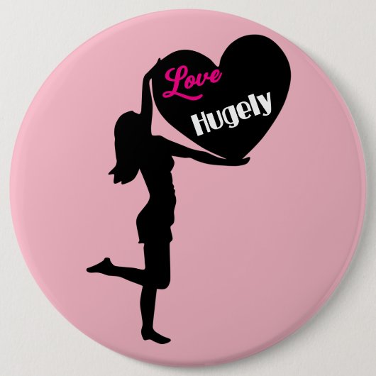 巨大の愛アンチ切札の女性の権利ボタン 缶バッジ (正面)