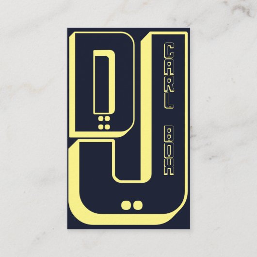 巨大はっきりしたDJサイン 名刺 (正面)