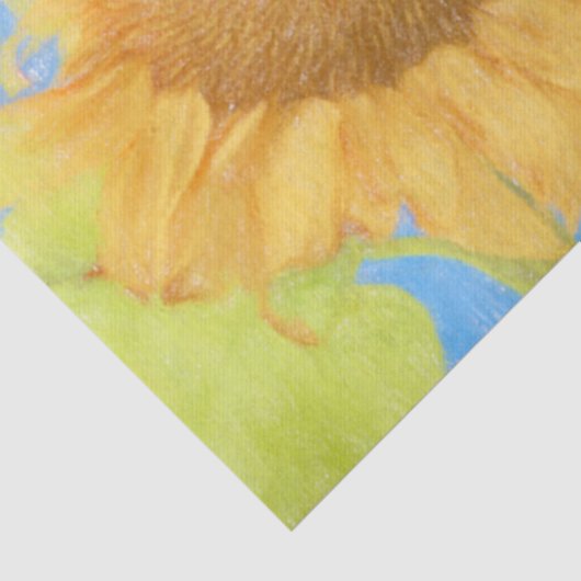 巨大ひまわりカントリーソフトイエロースケッチアート 薄葉紙 (詳細)