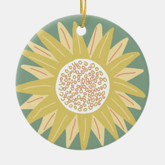 巨大ひまわり セラミックオーナメント (正面)