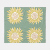 巨大ひまわり フリースブランケット (正面(横))