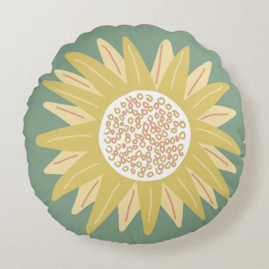 巨大ひまわり ラウンドクッション (正面)