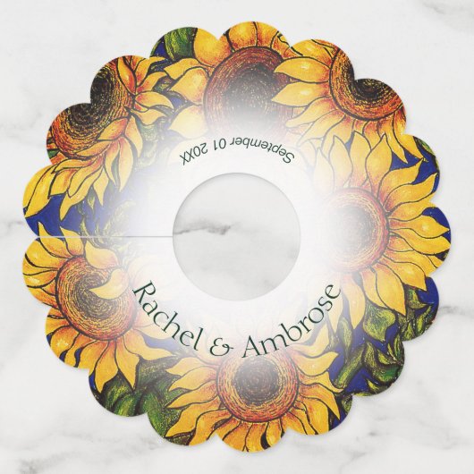 巨大ひまわり ワイングラスタグ (正面)