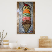 巨大アイスクリームスコップ ポスター (キッチン)