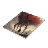 巨大エイリアン歩くSFホラーアート タイル (側面)