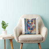 巨大カラフル幸せよくはしゃぐおもしろい犬、スプラッシュ クッション (椅子)