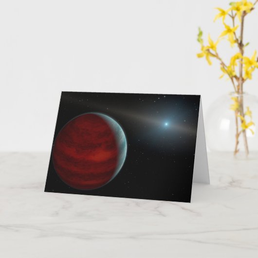 巨大ガス惑星のまわりに白い矮星。 カード (黄色い花)