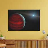 巨大ガス惑星のまわりに白い矮星。 キャンバスプリント (インサイチュ (リビング))