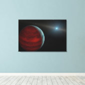 巨大ガス惑星のまわりに白い矮星。 キャンバスプリント (インサイチュ (ウッドフロア))
