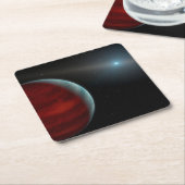 巨大ガス惑星のまわりに白い矮星。 スクエアペーパーコースター (アングル)