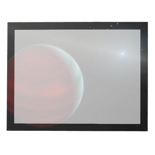 巨大ガス惑星のまわりに白い矮星。 ノートパッド (正面)