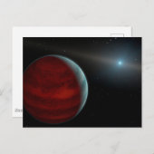 巨大ガス惑星のまわりに白い矮星。 ポストカード (正面/裏面)