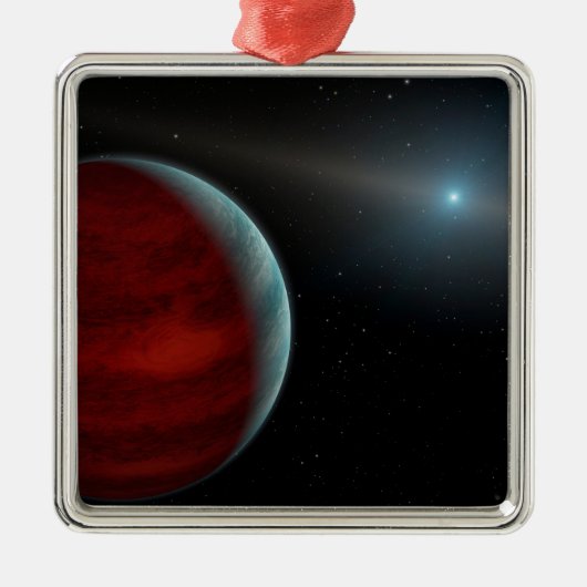巨大ガス惑星のまわりに白い矮星。 メタルオーナメント (正面)