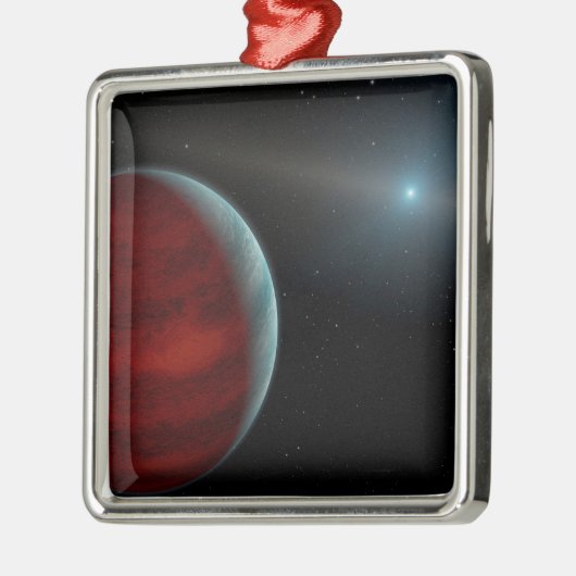 巨大ガス惑星のまわりに白い矮星。 メタルオーナメント (左)