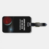 巨大ガス惑星のまわりに白い矮星。 ラゲッジタグ (裏面横)