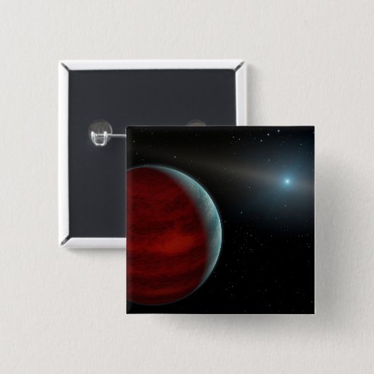 巨大ガス惑星のまわりに白い矮星。 缶バッジ (正面&裏面)