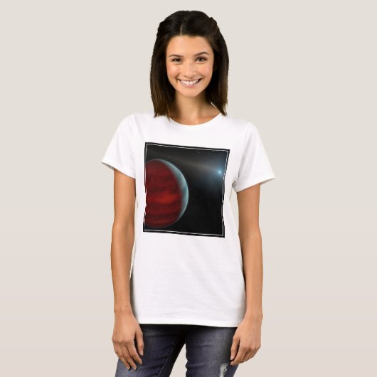巨大ガス惑星のまわりに白い矮星。 Tシャツ (正面フル)