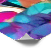 巨大キノコのマンガアート ポスター (角)