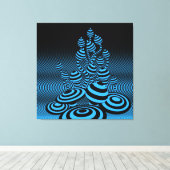 巨大キャンバススカイブルー魔法マッシュルーム1m2 キャンバスプリント (インサイチュ (ウッドフロア))