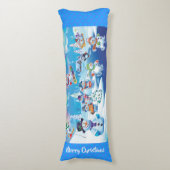 巨大クリスマスクッション冬のワンダーランド雪だるま ボディピロー (正面縦)