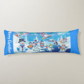 巨大クリスマスクッション冬のワンダーランド雪だるま ボディピロー (裏面)