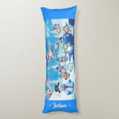 巨大クリスマスクッション冬のワンダーランド雪だるま ボディピロー (裏面 (縦))