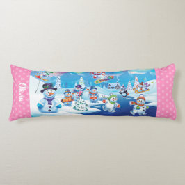 巨大クリスマスクッション冬のワンダーランド雪だるま ボディピロー