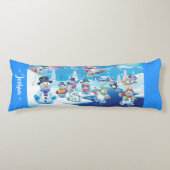 巨大クリスマスクッション冬のワンダーランド雪だるま ボディピロー (正面)